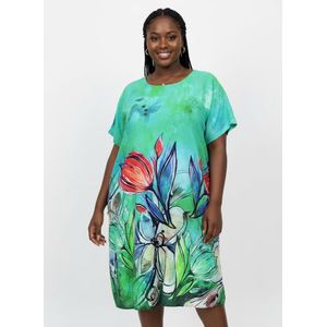 Robe midi oversize pour femme, manches courtes – Style décontracté / Soirée (ZK170008)