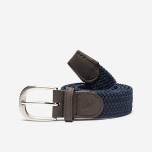 Inesis Ceinture golf tressée élastique & extensible, bleu marine