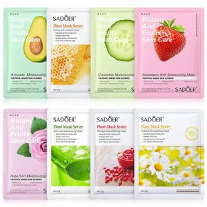 SADOER 8 pièces Masques Visage Fruit & Anti-Rides Hydratants pour Soins de la Peau
