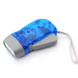 Lampe de poche à manivelle 3 LED – Torche portable auto-alimentée transparente (3 lumières)