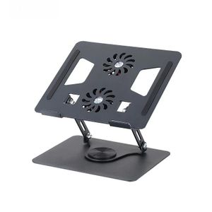 Support pour ordinateur portable réglable en métal, support de refroidissement rotatif à 360 degrés pour ordinateur portable, support pliable couleur varibale