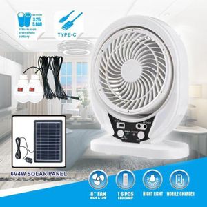 Ventilateur Rechargeable Multifonction 8"