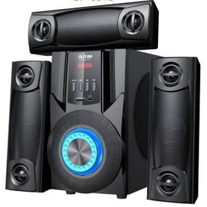 Home Cinéma Subwoofer 3.1 - ALITOP AP-801D - Bluetooth & Radio FM - Ports USB & SD - Écran LED & Bouton Volume Lumineux