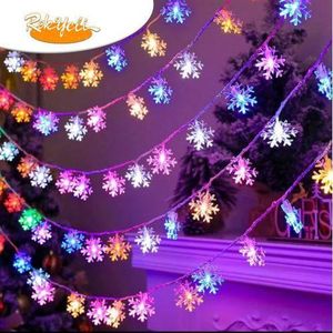 Guirlande Lumineuse Décorative LED – Motif Flocon Multicolore _ Ambiance Féérique (3 Mètres)