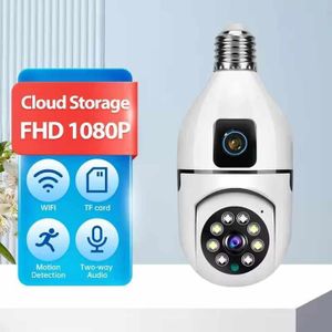 Caméra de Surveillance WiFi PTZ 1080P – Ampoule Fisheye 360° – Vision Nocturne et Audio