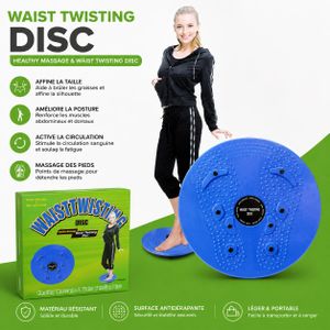 Disque de torsion fitness avec surface de massage antidérapante – Bleu