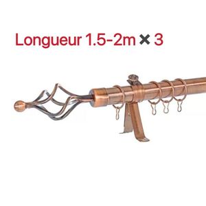 Belle  lot De 3  Tringles à Rideaux Extensible 1.5m-2m cuivre