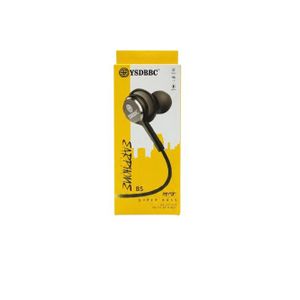 Mode Écouteurs Filaires Intra-Auriculaires YSDBBC B5 - Super Bass - Jack 3.5 mm avec Microphone - Noiir