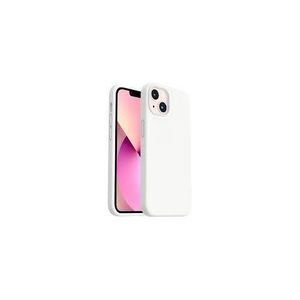 Coque En Silicone compatible IPhone 13 + 1 Antichoc - Blanc