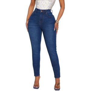 Pantalon Jean Skinny Taille – Bleu