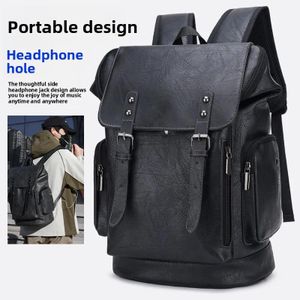 Sac à dos pour homme en PU de grande capacité – Un sac multi-poches idéal pour les trajets quotidiens, les voyages d'affaires et les voyages