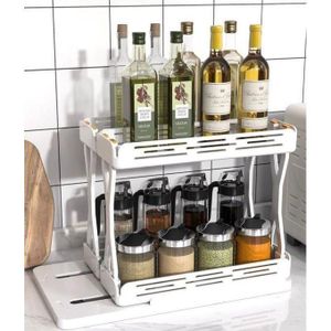 Étagère rotative à tiroir coulissant