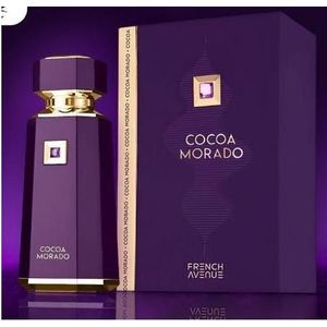 FRENCH AVENUE Cocoa Morado, Luxurious Oriental Woody Eau De Perfume for Men,100ml–Oud, Vanilla & Leather