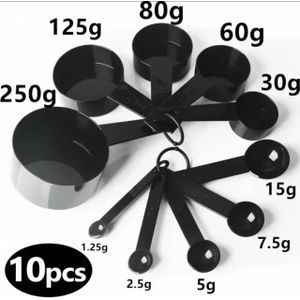 Lot De 10 Ustensiles De Mesure Tasses Et Cuillères Pour Cuisine