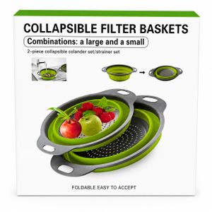 Passoires Pliables Cuisine – Lot de 2 - Durable et facile à nettoyer