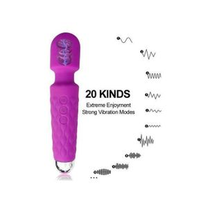 SUNDASELF 20 modes, baguette magique rechargeable puissante, vibreur à balle, vibreur G-spot, jouet sexuel pour vagin
