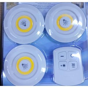 3 LUMIÈRES LED ADHÉSIF avec Télécommande 
