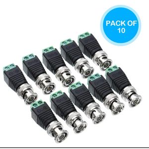 Connecteur BNC Mâle En Métal Avec Connecteur CC, Borne à Vis Pour Caméra Surveillance _10pcs