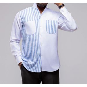 TAFA Chemise Manches Longues à Rayures