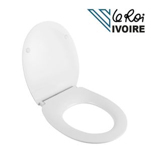 Abattant Toilette NEO - Déclipsable - Soft Close - Oval - Plastique Thermodurcissable - Couleur Blanc - Finition Brillant