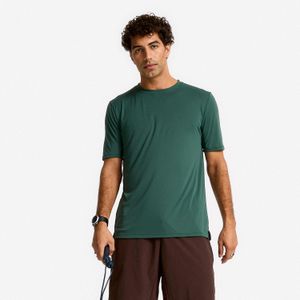Domyos T-Shirt De Fitness - Manches Courtes - Respirant - Col Rond - Homme - Vert Foncé