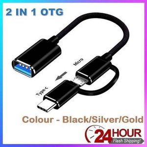 Câble de conversion OTG pour téléphone (2 en 1), (Micro + Type-C en option) (USB3.0) (Hub)