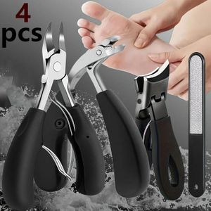 Ensemble de 4 pièces coupe-ongles incarnés pour ongles épais, qualité podologue, lames en acier inoxydable