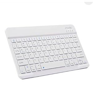 Clavier Bluetooth universelle ultra-fin 10 pouces, blanc