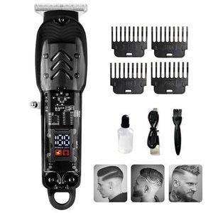 Tianquil Tondeuse à cheveux rechargeable/tondeuse à cheveux/machine à raser pour hommes Machine de coupe de cheveux sans fil à affichage LED avec peignes de guidage pour une utilisation à la maison et au salon - Noir