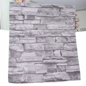 Papier Peint 3D​ Briques​ PVC​ Autocollant​ Rétro​ pour Décoration Maison