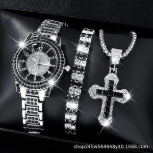Ensemble Montre & Bijoux Femme 3-en-1 - Noir