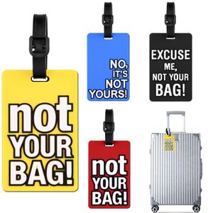 Etiquettes de Bagage, 4 Pièces Bagages Étiquettes en Silicone