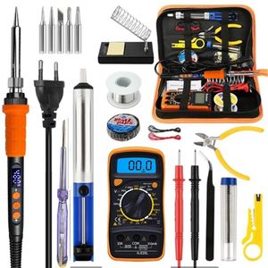 220V 80W Constant Temperature Electric Soldering Iron Kits, Soldering Tool Add Soldering Wire