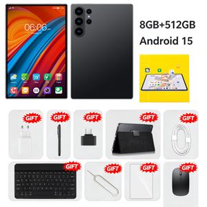 UODEGA Tablette 8GB + 512GB avec Android 15, écran 10.1 pouces, dual SIM, tablette de divertissement et de bureau