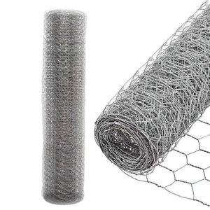Grillage à Poule 1x50m - Grillage pour plantes et animaux - Voliere grillage  - Argent