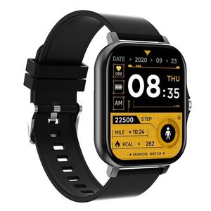 Universel Cadeaux Du Nouvel An 1.69'' Pouces écran Couleur étanche Moniteur De Fréquence Cardiaque Sport Bracelet Appel Montre Intelligente Noir