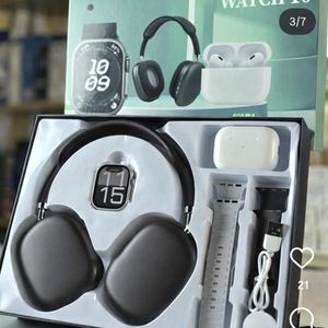 Mode Casque Sans Fil + Montre Connectée + Airpods 
