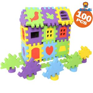 Digabi Building Blocks for Toddlers Kids 100 Pcs Foam Toy Building Sets – STEM Building Toys –Interlocking Building Blocks for Toddlers and Kids