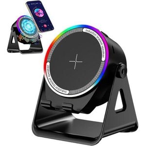 Enceinte à Induction Magnétique ZJ08 & Support Rotatif 360° – Le Son et la Charge en un Seul Geste