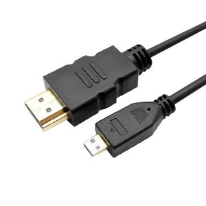 150cm Micro HDMI-Compatible to HDMI-compatible Cable HD 1080P Cable, Suitable for Mobile Phone Digital Camera Monitor TV Camera