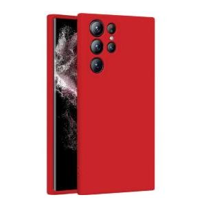 Coque En Silicone Compatible Pour Samsung Galaxy S24 ULTRA - Rouge