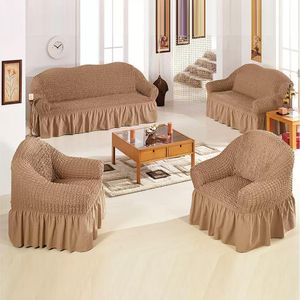 Mika  1/2/3/4 Places Housse De Canapé Extensible Tricotée Pour Salon, Housse De Protection Pour Meubles