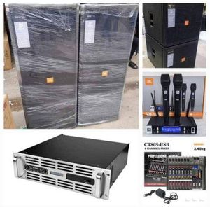 Bon Système audio complet, enceinte colonne, système de basses, amplificateur EV-9300, table de mixage 8 canaux, microphone portable avec câbles