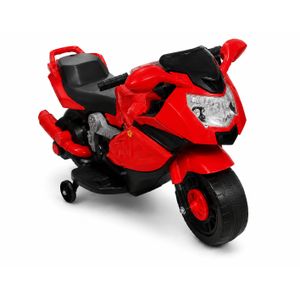  Moto Électrique pour Enfants de 06 mois a 4 ans  Rouge – Moto Jouet 3 Roues avec Lumières et Musique