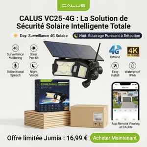 Caméra de Surveillance Solaire Connectée 4G