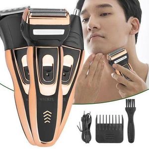 Tondeuse, Rasoir a Cheveux et Barbes Electrique 3 en 1 Or Noir sans fil rechargeable