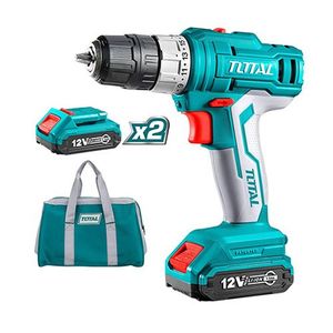 TOTAL Perceuse Sans Fil 12V +  2 Bat Dans Sac TOTAL