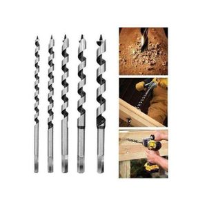 DINGQI Jeu de mèches à bois hélicoïdales – 5 pièces (10 à 25 mm) – Acier carbone haute résistance BN
