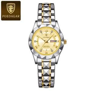 Montre de luxe  poedaga  femme  cadran or  et bracelet 2ton