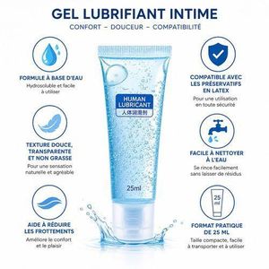 Lot 2 Lubrifiant Intime à Base d'Eau – Gel Lubrifiant Transparent